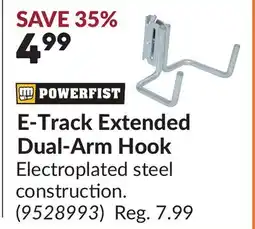 Princess Auto E-Track Extended Dual-Arm Hook offer