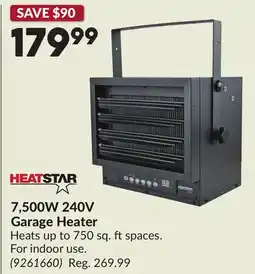Princess Auto 7,500W 240V Garage Heater offer