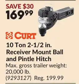 Princess Auto 10 Ton 2-1/2 in. Receiver Mount Ball and Pintle Hitch offer