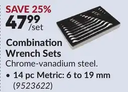 Princess Auto Combination Wrench Sets offer