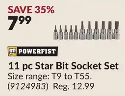 Princess Auto 11 pc Star Bit Socket Set offer