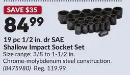 Princess Auto 19 pc 1/2 in. dr SAE Shallow Impact Socket Set offer