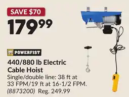 Princess Auto 440/880 lb Electric Cable Hoist offer