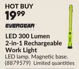 Princess Auto LED 300 Lumen 2-in-1 Rechargeable Work Light offer