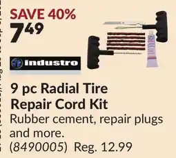 Princess Auto 9 pc Radial Tire Repair Cord Kit offer