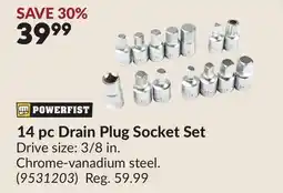 Princess Auto 14 pc Drain Plug Socket Set offer