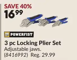 Princess Auto 3 pc Locking Plier Set offer
