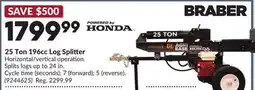 Princess Auto 25 Ton 196cc Log Splitter offer