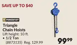 Princess Auto Triangle Chain Hoists offer