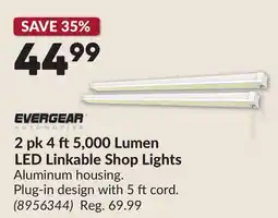 Princess Auto 2 pk 4 ft5,000 Lumen LED Linkable Shop Lights offer