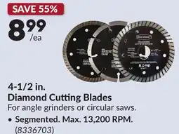Princess Auto 4-1/2 in. Diamond Cutting Blades offer