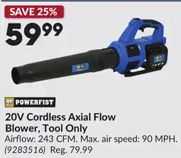 Princess Auto 20V Cordless Axial Flow Blower offer
