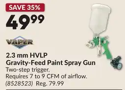 Princess Auto 2.3 mm HVLP Gravity-Feed Paint Spray Gun offer
