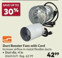Princess Auto Duct Booster Fans with Cord offer