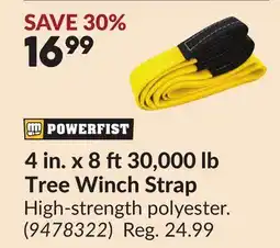 Princess Auto 4 in. x 8 ft30,000 lb Tree Winch Strap offer