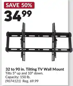 Princess Auto 32 to 90 in. Tilting TV Wall Mount offer