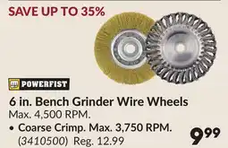 Princess Auto 6 in. Bench Grinder Wire Wheels offer