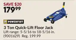 Princess Auto 3 Ton Quick-LiftFloor Jack offer