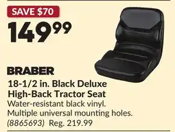 Princess Auto 18-1/2 in. Black Deluxe High-Back Tractor Seat offer