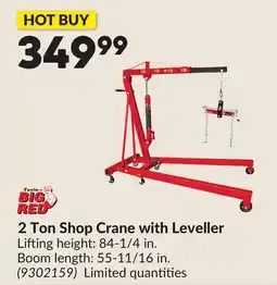 Princess Auto 2 Ton Shop Crane with Leveller offer