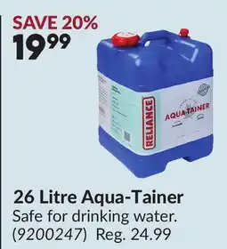 Princess Auto 26 Litre Aqua-Tainer offer