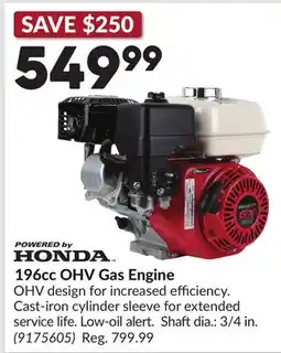 Princess Auto 196cc OHV Gas Engine offer