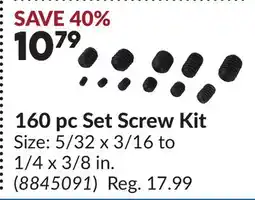 Princess Auto 160 pc Set Screw Kit offer
