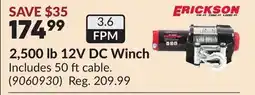 Princess Auto 2,500 lb 12V DC Winch offer