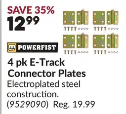 Princess Auto 4 pk E-Track Connector Plates offer