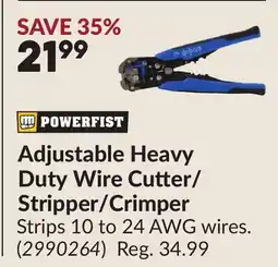 Princess Auto Adjustable Heavy Duty Wire Cutter/ Stripper/Crimper offer