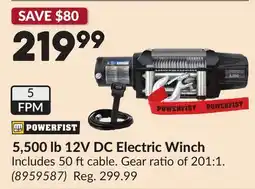 Princess Auto 5,500 lb 12V DC Electric Winch offer