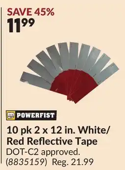 Princess Auto 10 pk 2 x 12 in. White/ Red Reflective Tape offer