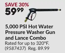 Princess Auto 5,000 PSI Hot Water Pressure Washer Gun and Lance Combo offer
