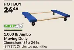 Princess Auto 1,000 lb Jumbo Moving Dolly offer