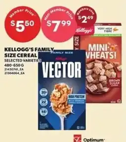 Loblaws Kellogg's family size cereal offer