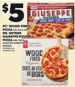 Loblaws PC wood fired pizza offer