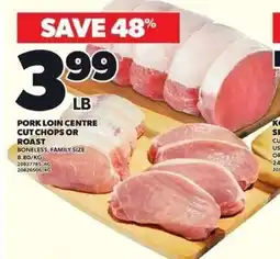 Loblaws Pork loin centre cut chops or roast offer