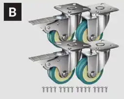 Princess Auto 4 pk Swivel Casters, With Brake Capacity: 200 kg offer