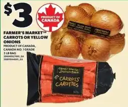 Loblaws Farmer's Market carrots or yellow onions offer