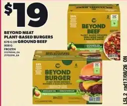 Loblaws Beyond Meat plant-based burgers offer