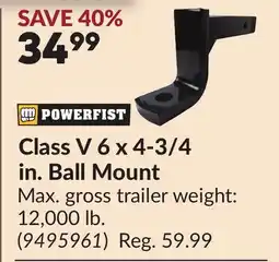 Princess Auto Class V 6 x 4-3/4 in. Ball Mount offer