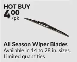 Princess Auto All Season Wiper Blades offer