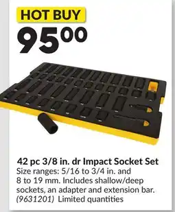 Princess Auto 42 pc 3/8 in. dr Impact Socket Set offer