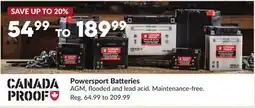 Princess Auto PowerSport Batteries offer
