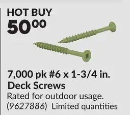 Princess Auto 7,000 pk #6 x 1-3/4 in. Deck Screws offer