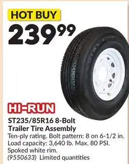 Princess Auto ST235/85R16 8-Bolt Trailer Tire Assembly offer