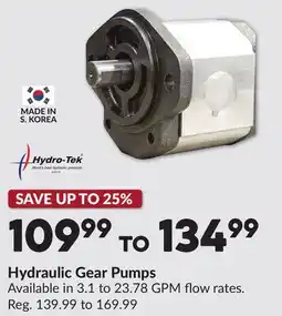 Princess Auto Hydraulic Gear Pumps offer