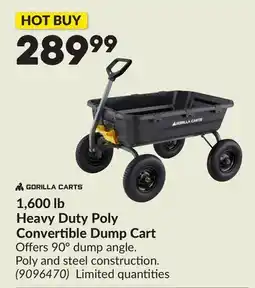 Princess Auto 1,600 lb Heavy Duty Poly Convertible Dump Cart offer
