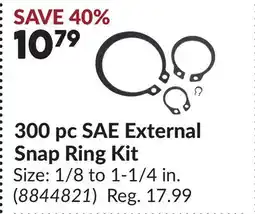 Princess Auto 300 pc SAE External Snap Ring Kit offer