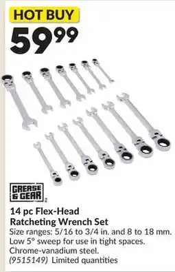 Princess Auto 14 pc Flex-Head Ratcheting Wrench Set offer